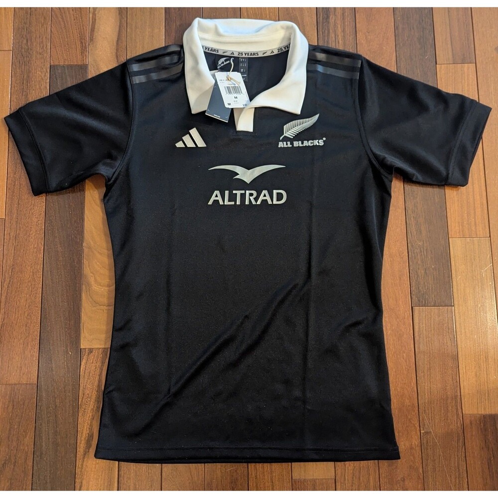 Adidas All Blacks Home Jersey Black Men's $95 NWT IX3112 Rugby Football Medium